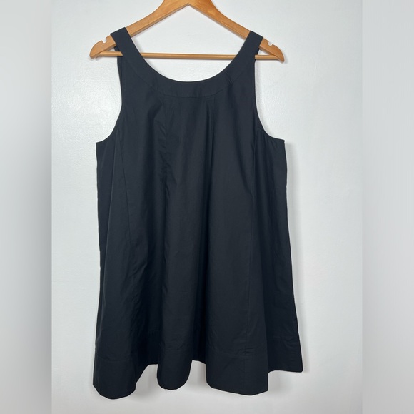 NWT J.CREW Size L Women’s Black Scoopneck shift dress in cotton poplin - - Picture 6 of 13